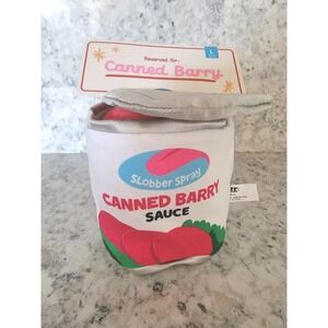 Bark Box 2 In 1 Dog Toys Canned Barry Treat Trap Squeak‎ Crinkle L NEW